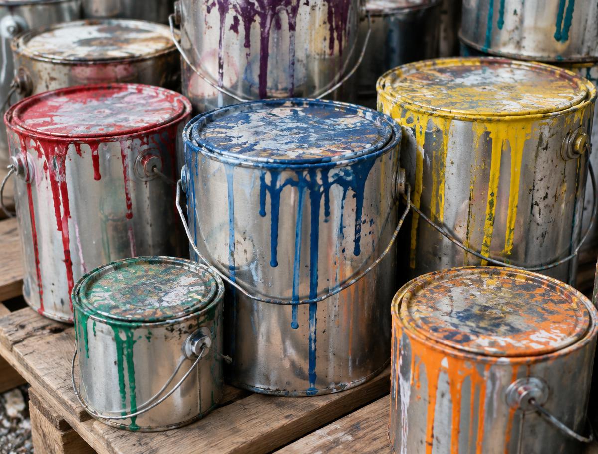 Paint waste recycling